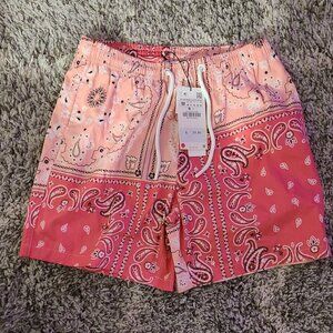 ZARA Men's Pink and White Shorts SIZE M 8574/307/600